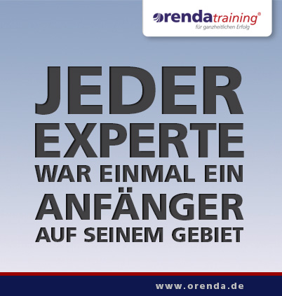 Jeder Experte auf seine Gebiet als Anfänger angefangen