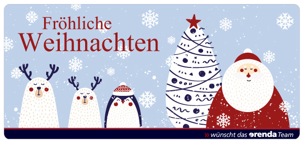 Wir wünschen Ihnen und Ihren Lieben ein frohes und besinnliches Weihnachtsfest. Das orenda Team.